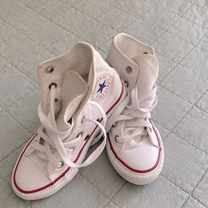 Unused White Kids Converse.